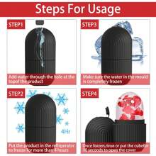 1入組可重複使用的冰臉滾輪，美容冰臉滾輪模具，臉部冰敷按摩美容皮膚護理工具 - 透過這款防漏漏水的臉部按摩器塑造和提升你的皮膚