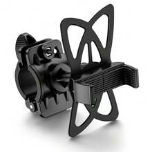 1pc Motorcycle/Bicycle Silicone Strap Phone Holder - Black - View 7