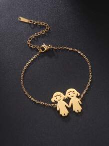 Un bracelet de nom et de date personnalisé en acier inoxydable, cadeau de créativité pour anniversaire ou anniversaire pour garçons et filles, famille