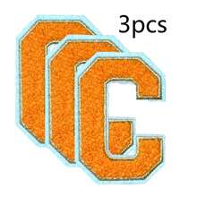 3 件 A-Z 3.15 英寸大号雪尼尔刺绣字母贴片，熨烫缝制字母贴片，用于衣服、夹克、帽子、书籍、背包的缝制贴花 - DIY 刺绣用品 - 白色 - 查看 109