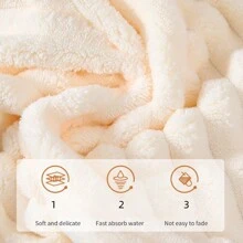 1入超細纖維女士吸水快干頭巾，具有閉合式超吸水快干的帽套式頭巾，適用於捲曲、長、厚、毛躁、濕潤的頭髮，易於使用 - 彩色 - 查看 6