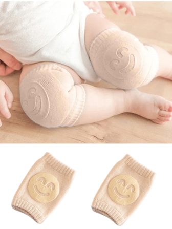 A Pair Baby Ankle Brace Knee Brace For Toddler Crawling Non-Slip Smiling Face Brace For Baby Knee BraceAnti-Slip And Breathable Mesh Material