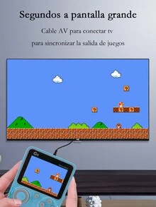 Consola De Juegos De Video Retro,Consola retro portatil G5 ,con Incorporada En 500 Juegos, con pantalla de 3.5",,conecta a un tv con cable rca incluido ,bateria recargable y cable de carga,regalos favoritos de los niños - Azul - Ver 10