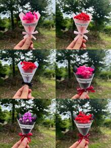 1pc Car Air Vent Creative Mini Baby's Breath Bouquet Fragrance Diffuser - Red - View 7