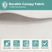 SUNBURY 10Ft Outdoor Patio Umbrella Patio Offset Umbrella Yard Umbrellas With 360 Degree Rotation Cantilever Sun Shade For Backyard, Lawn, Deck - 白色 - 查看 2