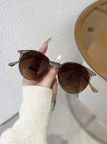 1 件女士圆框时尚波西米亚风时尚眼镜，适合户外日常生活海滩街拍服装配饰女士海滩配饰眼镜墨镜基础款秋冬女士服装商务休闲礼品豹纹适合夏季海滩度假、户外、旅行 - 彩色 - 查看 7