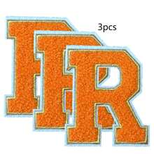 3 件 A-Z 3.15 英寸大号雪尼尔刺绣字母贴片，熨烫缝制字母贴片，用于衣服、夹克、帽子、书籍、背包的缝制贴花 - DIY 刺绣用品 - 白色 - 查看 137