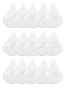 24pcs/15pcs/8pcs/3pcs Triangle Flocked Makeup Sponges, Soft Fluffy Textured, Suitable For Face/Body Powder Puff, Mixed Set Cosmetic Beauty Tools