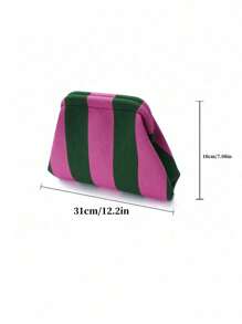 CALINNL Women's Cloud Pattern Striped Clutch Bag, Large Capacity Handbag For Daily Work, Makeup, Casual & Evening Events