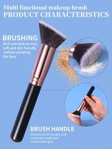 1 pieza Brocha de contorno angulada de primera calidad para rubor, polvo suelto, contorno, sombreado nasal y esculpido, herramienta de maquillaje multifuncional,pinceles de maquillaje brochas para maquillaje cepillo maquillaje pincel maquillaje pinceles para maquillaje - Multicolor - Ver 4