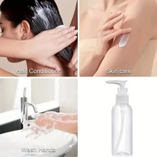 1PC Travel Transparent Lotion Bottle Portable Cosmetic Plastic Bottle Refillable Container - Clear - View 5