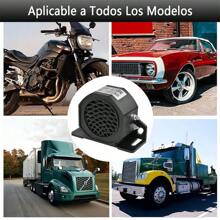 MOLOLAN Alarma Reversa Equipo Pesado Uso Rudo Trailer Camion,Reversing Beeper, Loud Clear 105 DB Auto Backup Beeper Warning Alarm Horn, Universal Car Truck Reversing Warning Alarm Horn Van Reverse Alarm with Mount Bracket, Universal Backup Beeper Warning Reversing Alarm Horn For Car Truck Van Heavy Vehicles - Negro - Ver 12