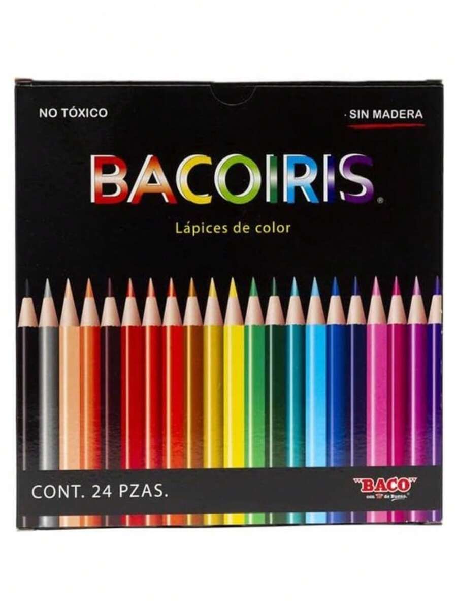 colores bacoiris c/24 colores largos con minas - Multicolor - Ver 1