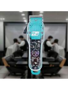 FD Hair Clipper Cortadora de pelo transparente inalámbrica profesional para peluquería Afeitadora recargable eléctrica USB Máquina de doble litro, transparente con pantalla LCD, Máquina de corte de cabello eléctrica para hombre y mujer - Multicolor - Ver 8