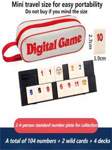 Mini Mahjong Digital Game Cards For 2-4 Players Party Travel Portable Table Game - Multicolor - View 2