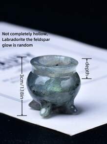 精美的天然水晶雕刻香炉，独特的设计，疗愈水晶，蕴含能量的石头，能量疗愈冥想石，非常适合家居装饰和送礼，口袋装饰，节日礼物，来自品牌 CUPIDCRYSTAL - 爐子 - 查看 3