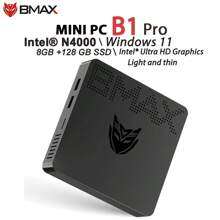 BMAX BMAX Mini PC B1PRO Windows 11 Pro 8GB RAM 128GB ROM N4000 Micro computadora de escritorio WiFi de doble banda mini pc