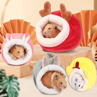 1pc Hamster Christmas Present Cute Ceramic Mushroom House Pet Items Hamster Cage Small Pet For Rabbit Ferret Rat Non Slip Pet Sleeping AccessorieWarm Winter Nest Cage For Small Animals Widely Used Comfortable Pet House Hamster Bed Guinea Cage Random Color