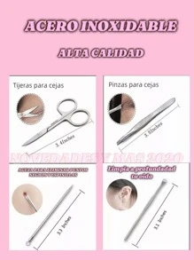 19 Piezas Set Manicura Y Pedicura Acero Inoxidable  Multifunción - Dorado - Ver 4