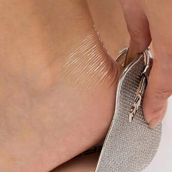 QKC 20-Piece Pe Heel Protectors - Adhesive Blister Pads For Shoes, Comfortable Foot Care Cushion Grips, For Women Sandals Women Pumps, Shoes Accessories