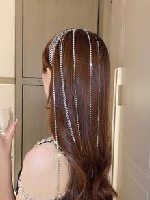 topshiny Fashionable Luxurious Multi-Layer Rhinestone Tassel Headband, High-End And Exquisite Hair Accessory For Women,Y2k,Hairband ,Hair Hoop,Hairband,Hair Hoop Headbands Head Accessories