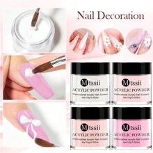 1 Box 10ml Acrylic Powder Professional White Clear Pink Nude Acrylic Nail French Manicure Powder For Acrylic Nail Extension&Carving Nail Artacrylic Press On Nails
