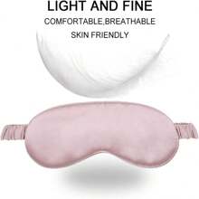 1 pieza/2 piezas Máscara de seda para dormir, de doble capa rellena de seda con banda elástica, apta para dormir de noche, viajar y siestas, máscara de ojos suave - Negro/Rosa