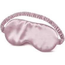 1 pieza/2 piezas Máscara de seda para dormir, de doble capa rellena de seda con banda elástica, apta para dormir de noche, viajar y siestas, máscara de ojos suave - Negro/Rosa