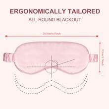 1 pieza/2 piezas Máscara de seda para dormir, de doble capa rellena de seda con banda elástica, apta para dormir de noche, viajar y siestas, máscara de ojos suave - Negro/Rosa