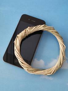 5pcs Natural Handmade Woven Grass Rings For Small Pets Like Rabbits, Hamsters, Etc. To Chew And Distract, Suitable For All Seasons - Multicolor - View 6