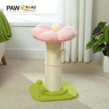 PAWZ Road Poteau à gratter pour fleurs d'intérieur, diamètre 13cm, poteau à gratter avec barre à Double base H 60cm