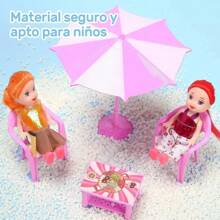 Casa De Muñecas Con Luces Led Para Niñas Casita De Muñecas - Multicolor - Ver 8