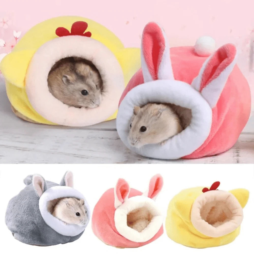 Hamster Christmas Gift Cute Ceramic Mushroom House Pet Supplies, Hamster Cage, Small Pet Rabbit Ferret Non-Slip Pet Sleeping Accessories Warm Winter Nest Cage, Suitable For Small Animals, Widely Used Comfortable Pet House, Hamster Bed, Guinea Pig Cage, Random Color - Multicolor - View 1