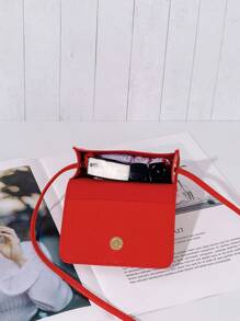 1入組新款可愛迷你斜挎包，童裝卡通貓咪休閒斜背包，女孩小型錢包，旅行日常隨身小包手提袋錢夾