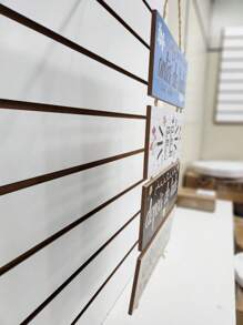 Placa com Corda 4 Peças Antes de Tudo Fé - Multicolorido - Visão 2