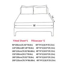 Juego de ropa de cama de 3 piezas con estampado floral, estrella y bendición - 1 sábana ajustable + 2 fundas de almohada, juego de ropa de cama de algodón con aloe vera, suave, transpirable, cómodo y elegante, adecuado para dormitorio, lavable a máquina, para todas las estaciones