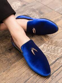 Men's Fashion Casual Party Suede Dress Shoes, Suitable For Outdoor Leisure, Men's Street Shoes (Run Small By 1 Size), Suitable For Teen Summer Casual Or Outdoor Athletic Or Vacation Travel Or Graduation Gifts Or Birthday Dress Accessories - Blue - View 3