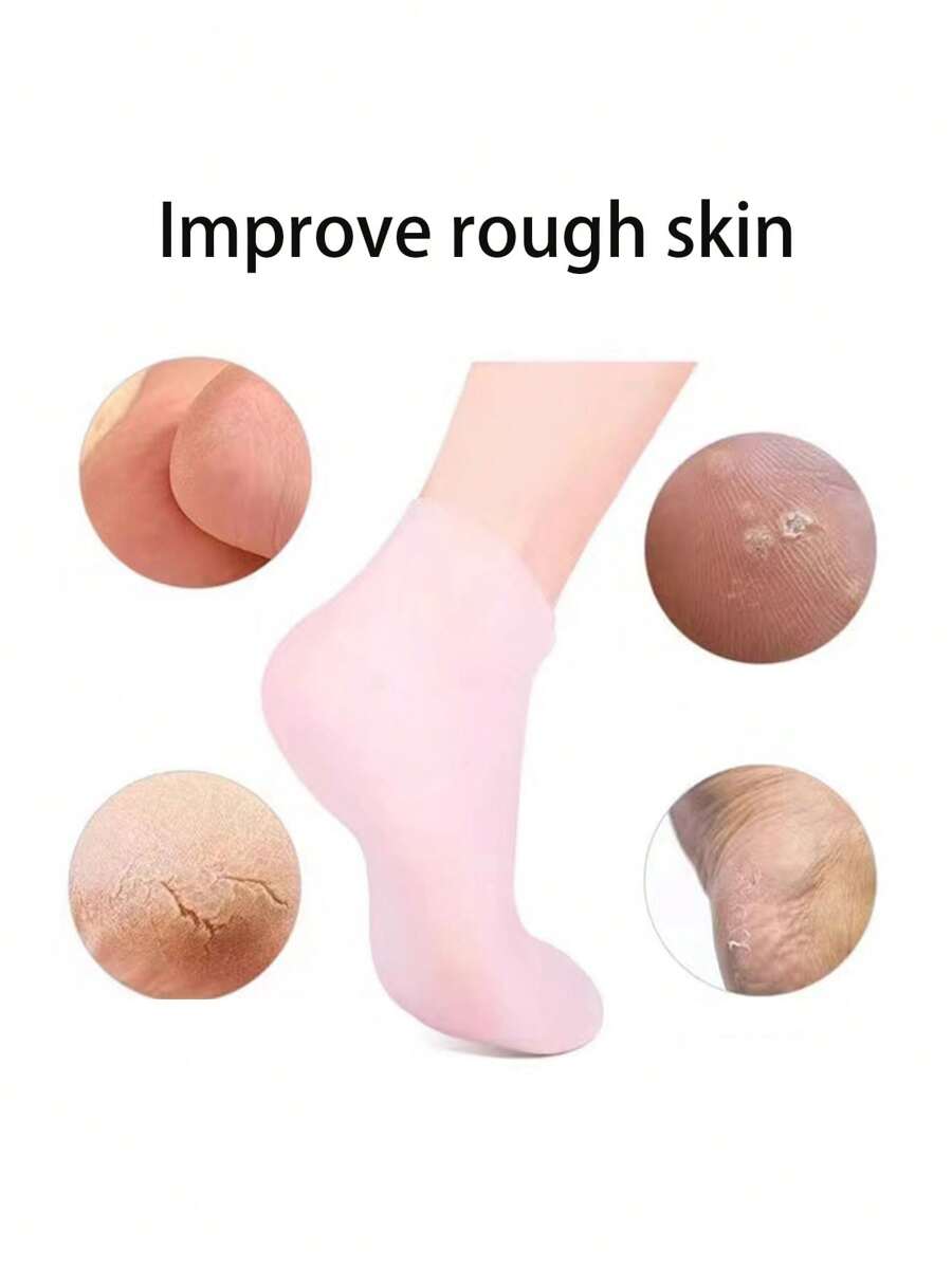 Silicone Moisturizing Relief Socks, 1pair High Elastic Absorption