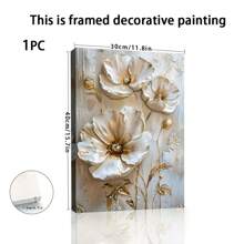 1 件，带框，各种不同的花卉墙壁艺术，油画风格海报印刷，家居装饰，适合客厅和卧室装饰画，可直接悬挂，11.8*15.7 英寸，帆布礼物生日毕业 - A - 查看 3