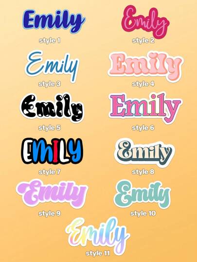 1pc Customized Name Sticker, Customized Text Label, Customized Sticker, Personalized Name Sticker, Personalized Text Sticker, Personalized Sticker, Round Sticker, Laptop Sticker, Suitable For Anniversary, Valentine's Day, Mother's Day, Birthday, Children's Day, Father's Day, Graduation, Wedding, Housewarming And Other Occasions