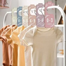 1 szt. Drewniana przegroda do garderoby dziecięcej z dwustronnymi kolorowymi wzorami, 8 szt., 24+ miesięcy, miłość, walentynki