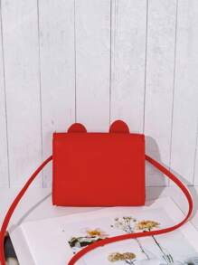 1入組新款可愛迷你斜挎包，童裝卡通貓咪休閒斜背包，女孩小型錢包，旅行日常隨身小包手提袋錢夾