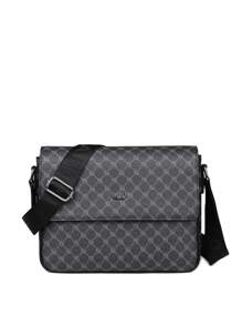 Simple Basic Crossbody Bag Fashion Business Commuter Travel Portable Shoulder Bag Sling Bag Youth Student Satchel Bag Crossbody Bag Graduation Gifts Multi-Functional Bag Students Fall Messenger Bag Stylish Printed Vintage Print Black Bag Stickers Winter Back To School Valentine Gifts Vintage Gift Bag Pack Cross Body Bag Spring Vintage Bags School Supplies - Black - View 6