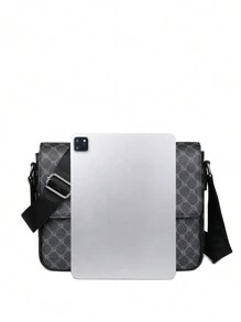 Simple Basic Crossbody Bag Fashion Business Commuter Travel Portable Shoulder Bag Sling Bag Youth Student Satchel Bag Crossbody Bag Graduation Gifts Multi-Functional Bag Students Fall Messenger Bag Stylish Printed Vintage Print Black Bag Stickers Winter Back To School Valentine Gifts Vintage Gift Bag Pack Cross Body Bag Spring Vintage Bags School Supplies - Black - View 7