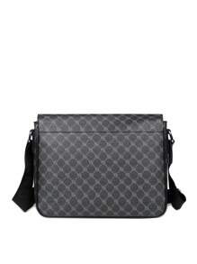 Simple Basic Crossbody Bag Fashion Business Commuter Travel Portable Shoulder Bag Sling Bag Youth Student Satchel Bag Crossbody Bag Graduation Gifts Multi-Functional Bag Students Fall Messenger Bag Stylish Printed Vintage Print Black Bag Stickers Winter Back To School Valentine Gifts Vintage Gift Bag Pack Cross Body Bag Spring Vintage Bags School Supplies - Black - View 9