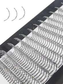 VETERAN TECH 240pcs Sliver Glitter Lashes Super Shiny Colour False Eyelash Extensions Cosplay Sparkle Individual Lashes For Makeup - D - View 7