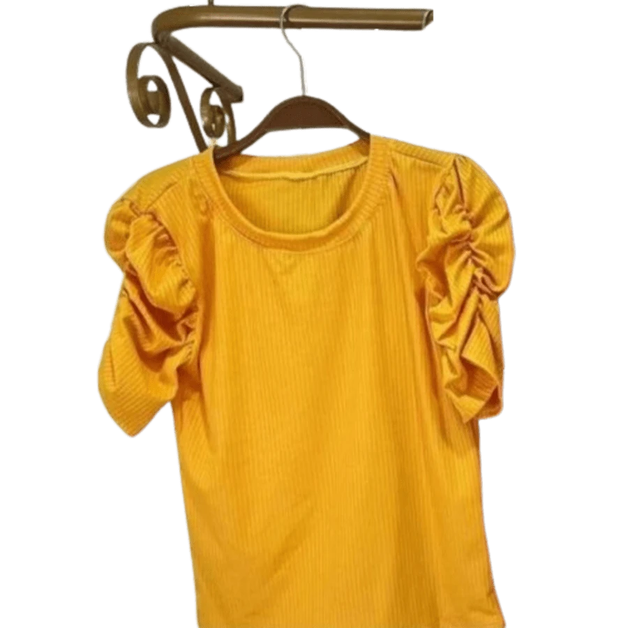 Women Blouses - 黃色 - 查看 1