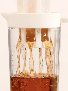 1pc Cold Brew Jug Refrigerator Water Bottle For Coffee, Fruit Tea, Sealed And Heat-Resistant, Cold Brew Drip Ice Water Bottle For Summer - White - View 6