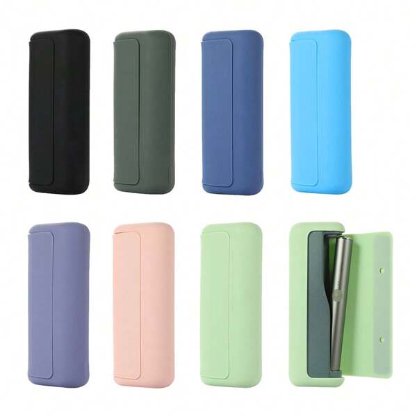 8 Farben Silikonhülle für IQOS ILUMA Prime austauschbare E-Zigarettenhalter Tasche Schutzzubehör (Gerät nicht enthalten), Raucheraccessoires