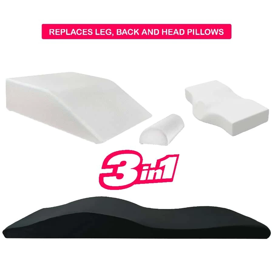 Curvy Massage Bed Topper High Density Foam Lash Bed Cushion With Soft Touch Short Plush And